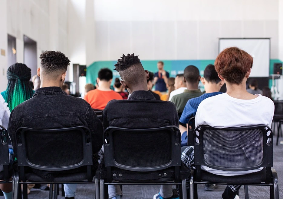 Social Class and Education, three schoolboys in chairs, 91Ó°ÊÓ.