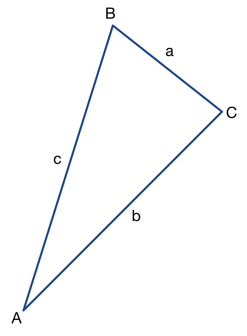 Manipulating functions triangle with no right angle StudySmarter