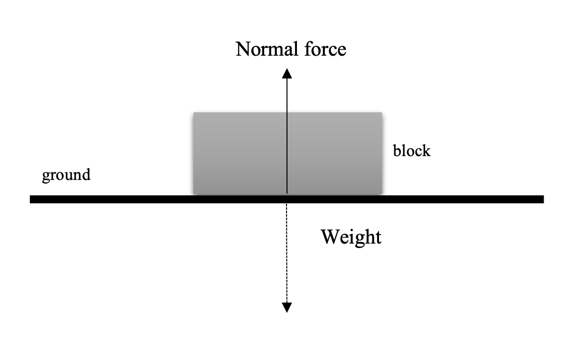 Forces de contact Force normale agissant sur le sol StudySmarter