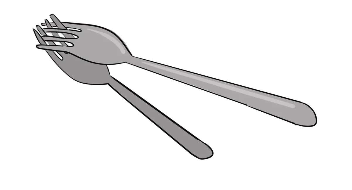 Momentos, palancas y engranajes, Ilustración de horquillas entrelazadas, StudySmarter