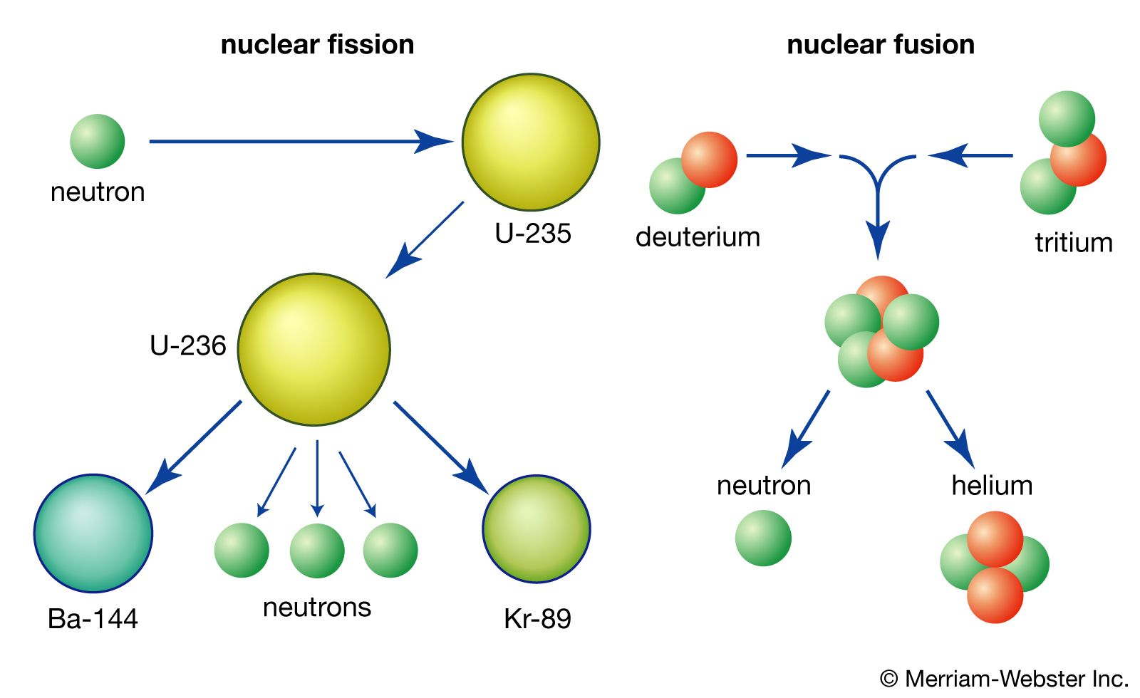 Formes d'énergie Diagrammes de la fission et de la fusion nucléaires StudySmarter