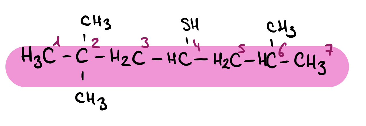 Tioles ejercicio nomenclatura cadena principal StudySmarter
