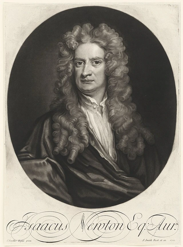 Physiciens célèbres, portrait d'Isaac Newton, StudySmarter