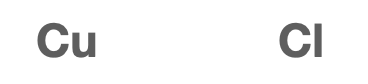 Identifier les éléments d'un composé, le cuivre et le chlore.