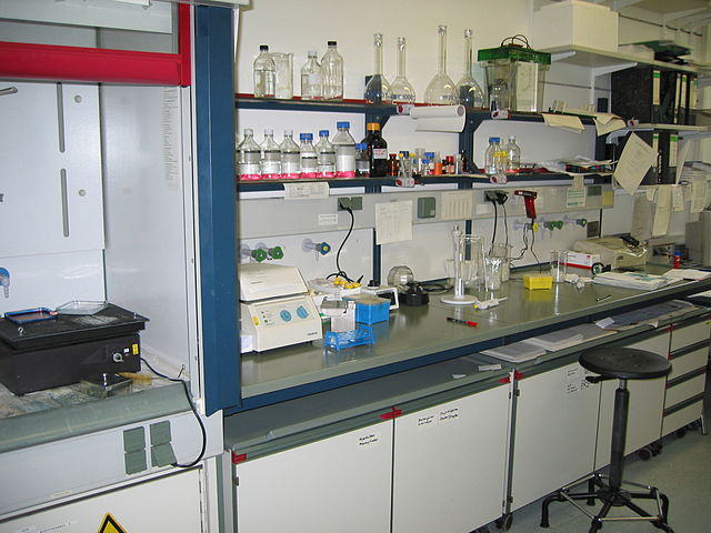 laboratory, Wikimedia Commons