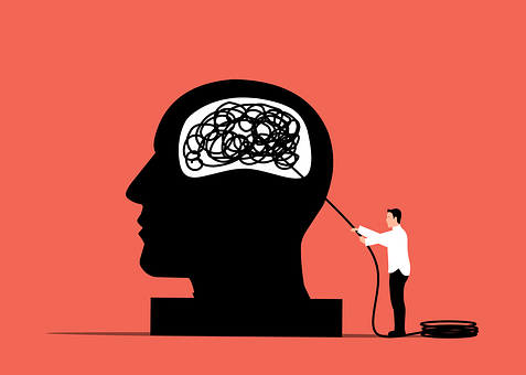 Psicología Clínica, psicóloga asesora trabajando desenredando la enmarañada mente de una persona, StudySmarter