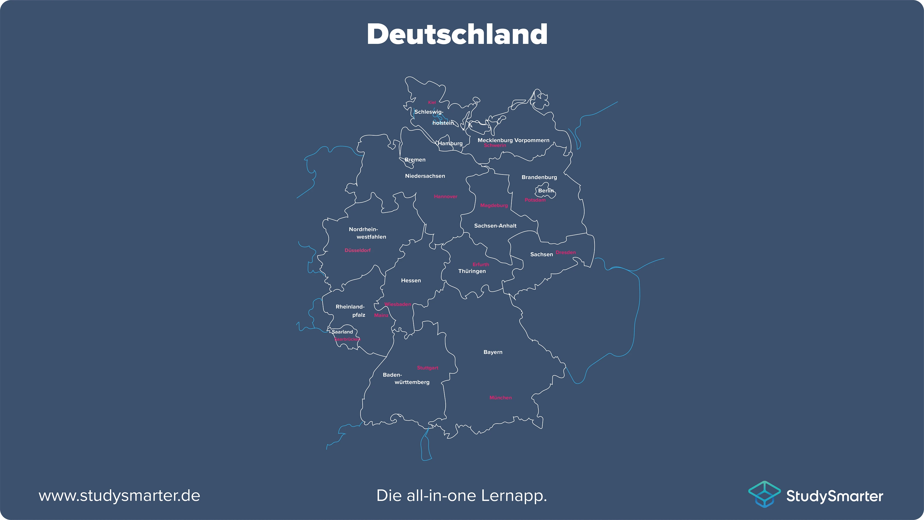 Deutschland Bundesländer Nachbarländer StudySmarter