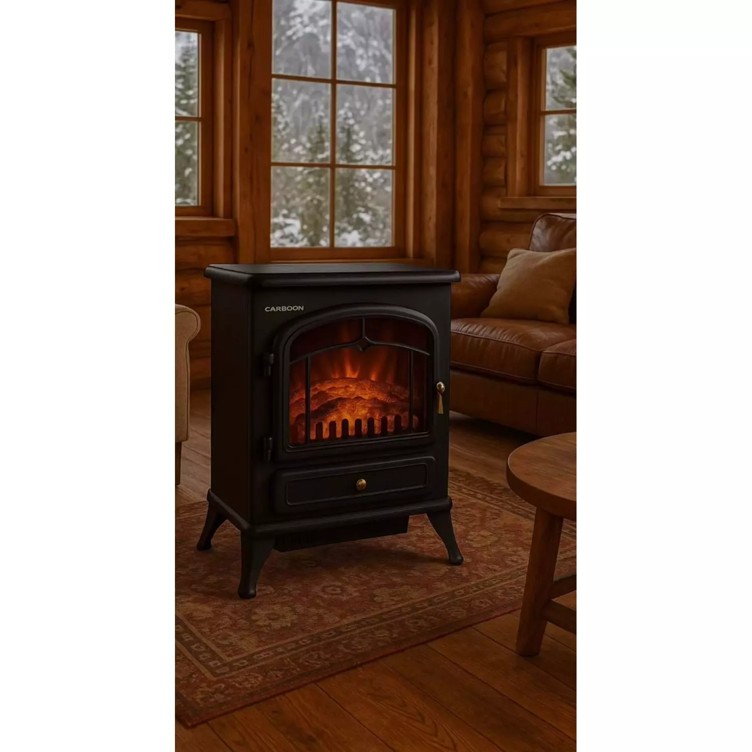 CARBOON AYAKLI ELEKTRİKLİ ŞÖMİNE 1850W