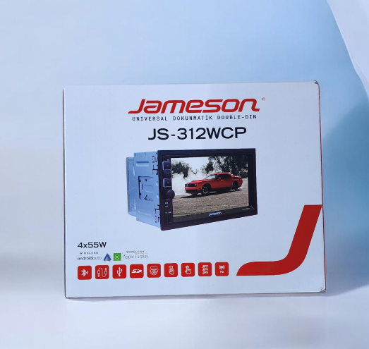 JAMESON JS-312WCP 7''USB BT-FM-MP3-MP5-4X60W-MİRRORLİNK-DABIL TEYİP TEYP
