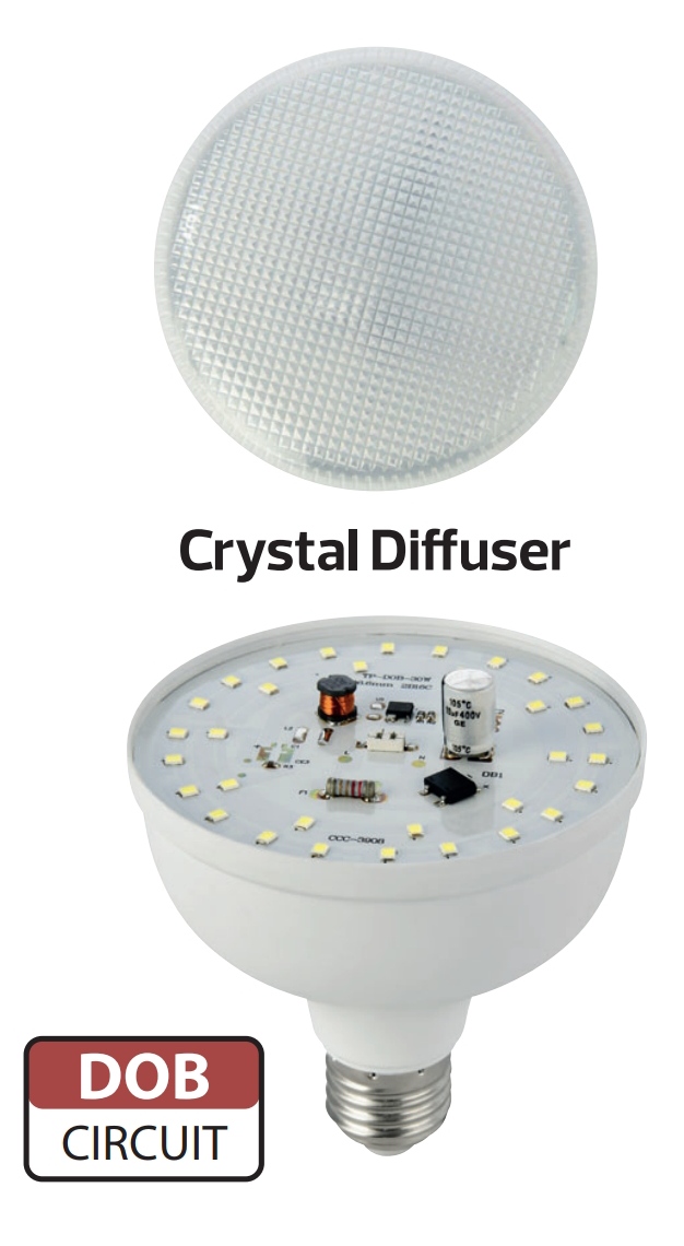 HOROZ KRISTAL CRYSTAL 20 WATT TORCH LED AMPUL E27 BEYAZ IŞIK 6400K 3120LM