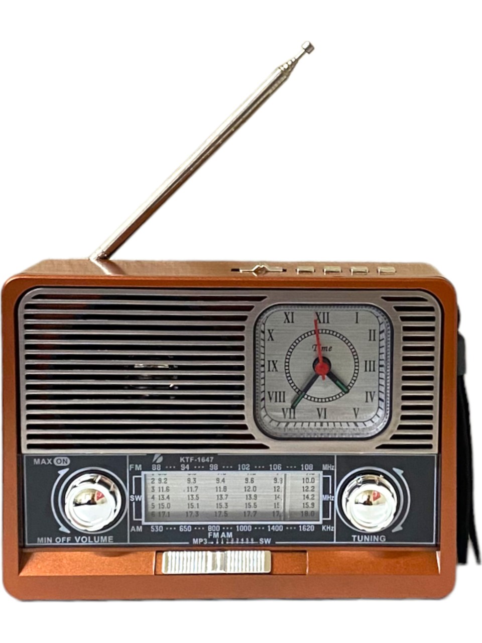 KBROAD 3'' SAATLİ NOSTALJİ RADİO BLUETOOHLU 