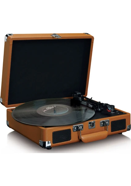 NOSTALJİK PİKAP HOPARLÖRLÜ ÇANTALI PİKAP VİNTAGE PLAK ÇALAR BLUETOOTH/AUX IN/RCA/ 