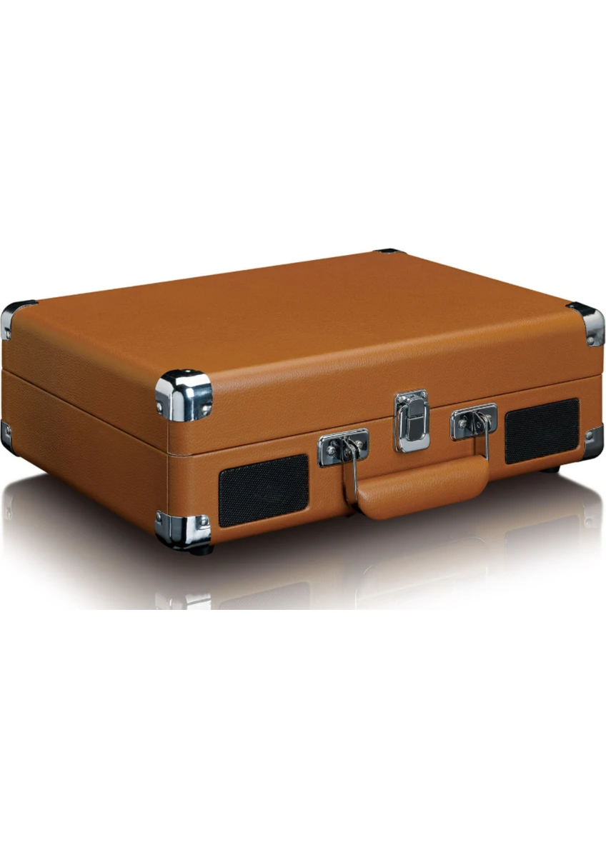 NOSTALJİK PİKAP HOPARLÖRLÜ ÇANTALI PİKAP VİNTAGE PLAK ÇALAR BLUETOOTH/AUX IN/RCA/ 