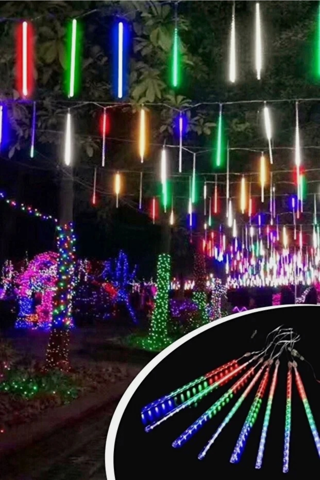 METEOR LED RGB IŞIK 10 LU 50 CM FİŞLİ EKLEMELİ 