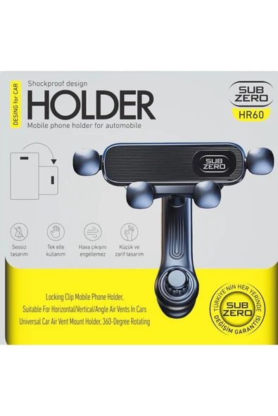 SUBZERO HR60 PETEK 360 DERECE DÖNEN ARAÇ TELEFON TUTACAĞI