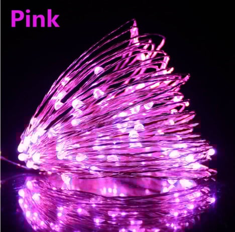 PERİ TEL LED PİLLİ 3MT PEMBE 