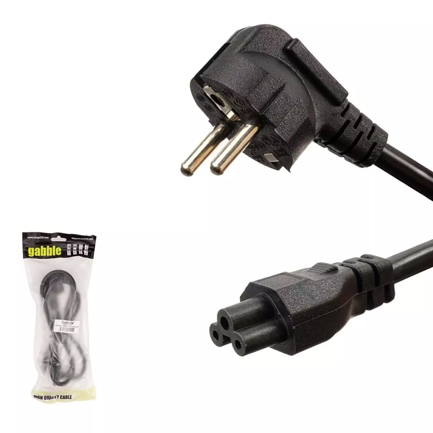 GABBLE GAB-NYK015 1.5 MT 0.75 MM SERAMİK UÇ POŞETLİ YONCA KABLO