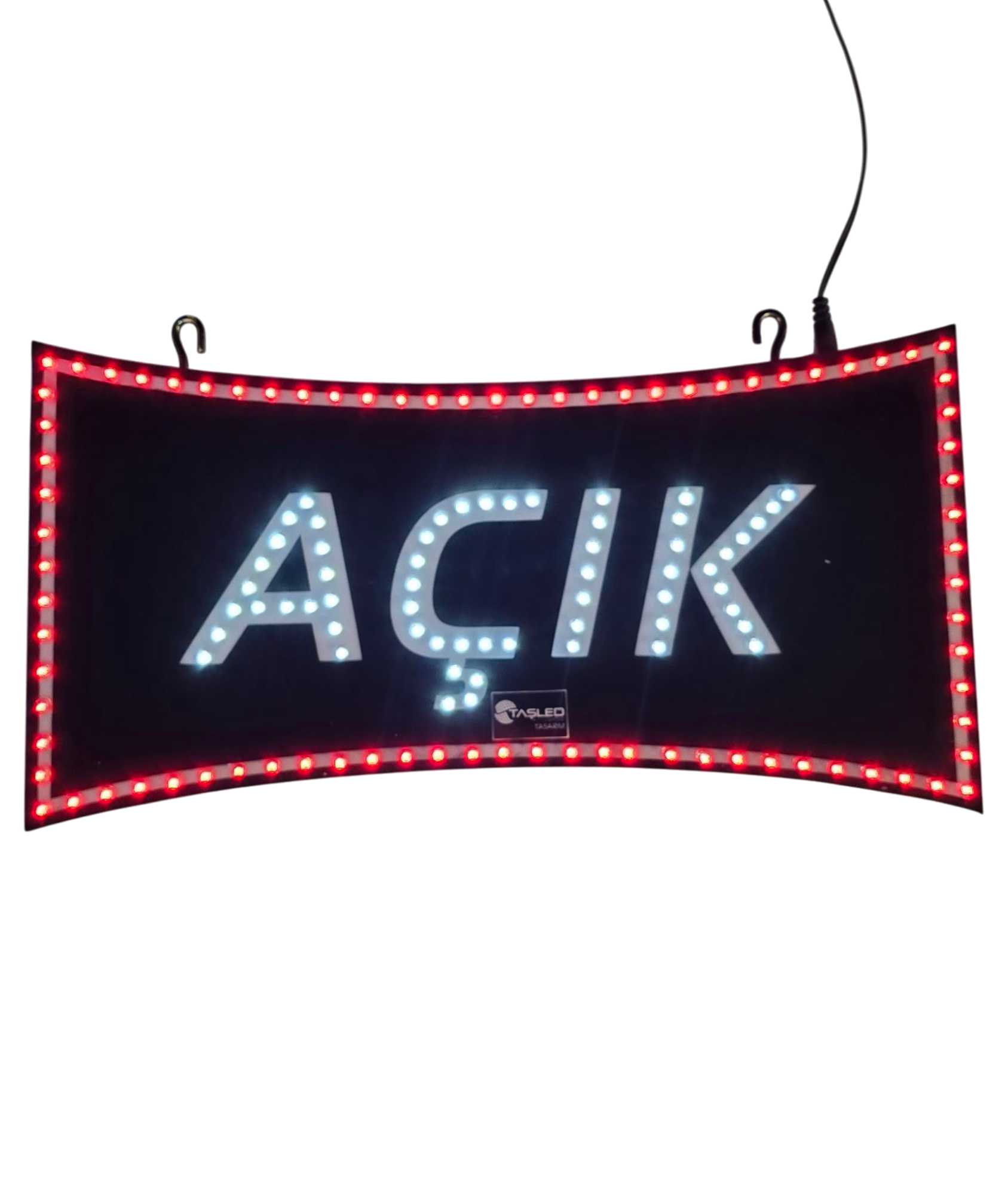 AÇIK LEDLİ PANO SİVRİ ANİMASYONLU YAZI TAM TAKIM 21X40 CM 