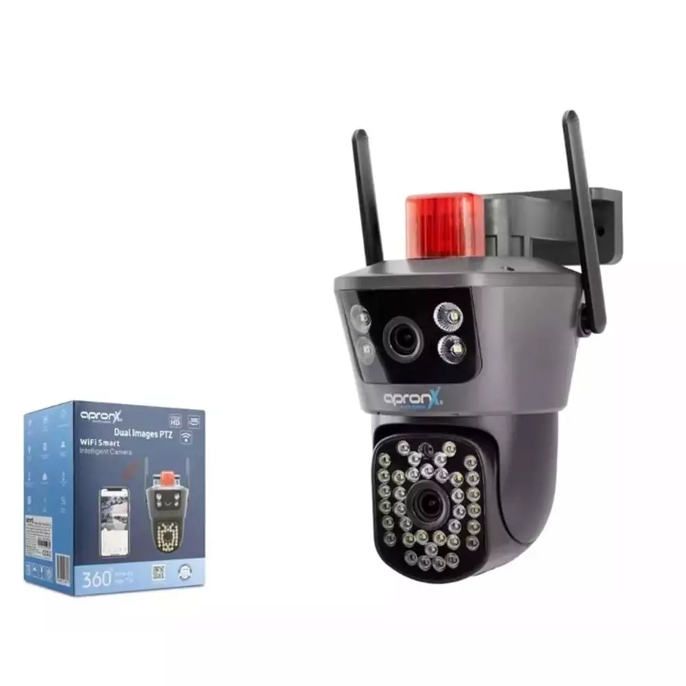 APRONX WPB246 2MP DUAL İMAGE WİFİ FULL COLOR GÜVENLİK KAMERASI 1 SABİT 1 DÖNER 1 SİREN 