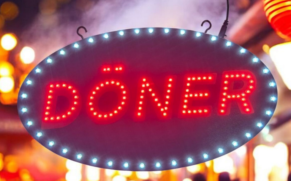 DÖNER PİZZA LEDLİ PANO OVAL ANİMASYONLU YAZI TAM TAKIM 22X39 CM	