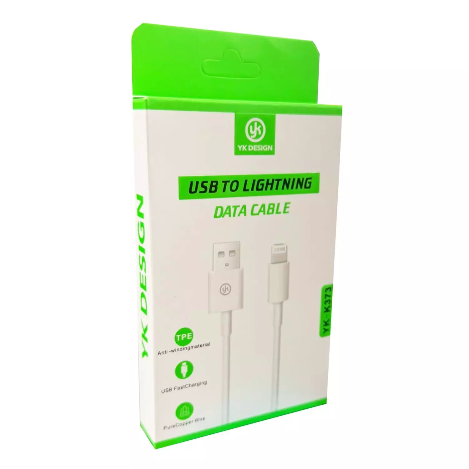 YK DESİGN YK-K373 LİGHTNİNG 1 MT 3.1A HIZLI ŞARJ KABLOSU 