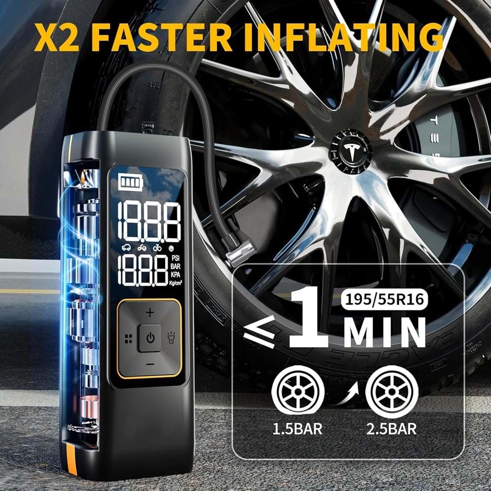 VENANDİN INFLAMO KOMPRESÖR AKÜ TAKVİYE CİHAZI 8.000MAH 