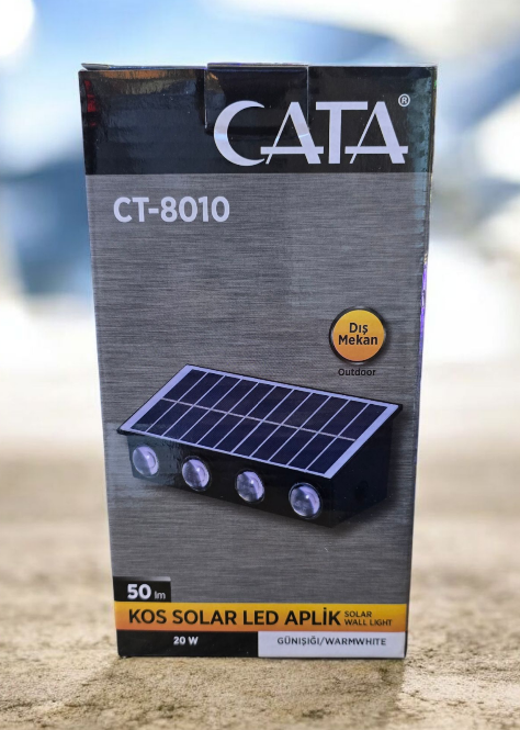 CATA CT-8010 KOS SOLAR LED APLİK G.IŞIĞI GÜNEŞ PANELLİ 20 W