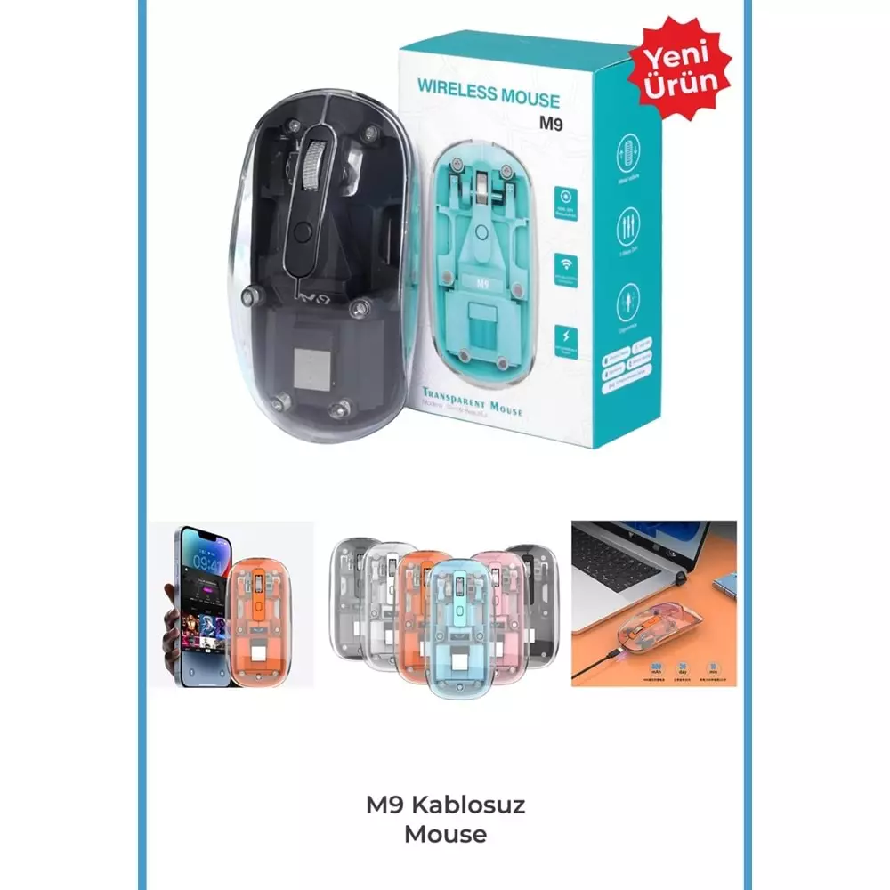 KATJMER M9 RENKLİ KABLOSUZ MOUSE