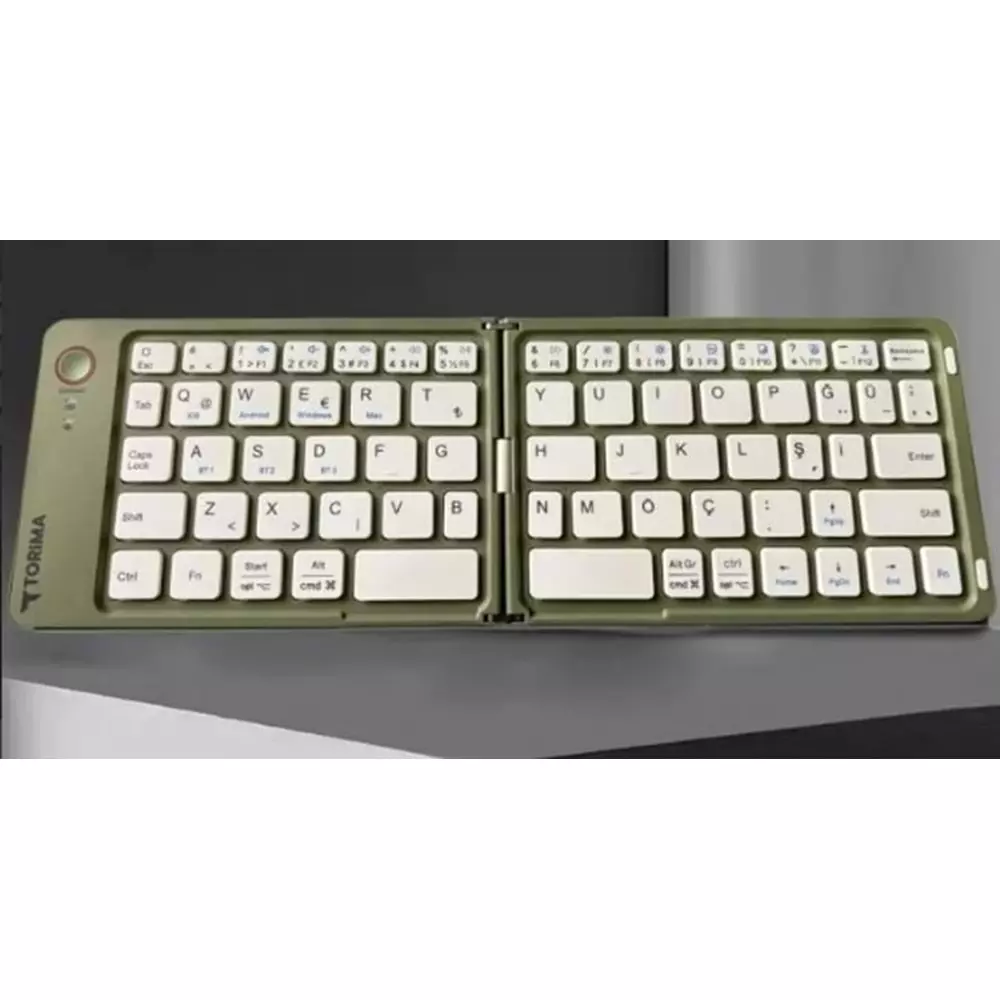 TORİMA TK-08 KABLOSUZ KATLANABİLİR ŞARJLI TAŞINABİLİR MİNİ BLUETOOTH KLAVYE