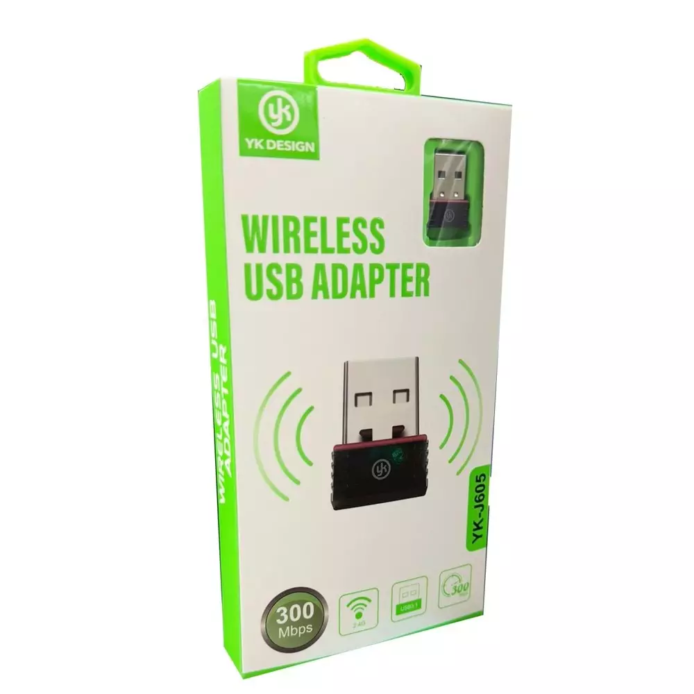 YK DESIGN YK-J605 300 MBPS USB 2.0 ANTENSİZ WİRELESS ADAPTÖR