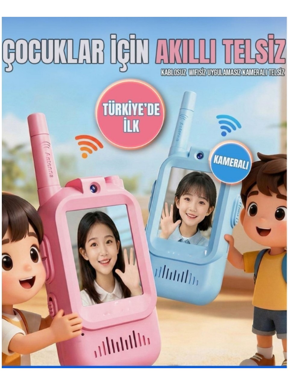 KATJMER KJ-CT001 AKILLI ÇOCUK TELSİZİ SMART GÖRÜNTÜLÜ KONUŞMA 4 FARKLI SES
