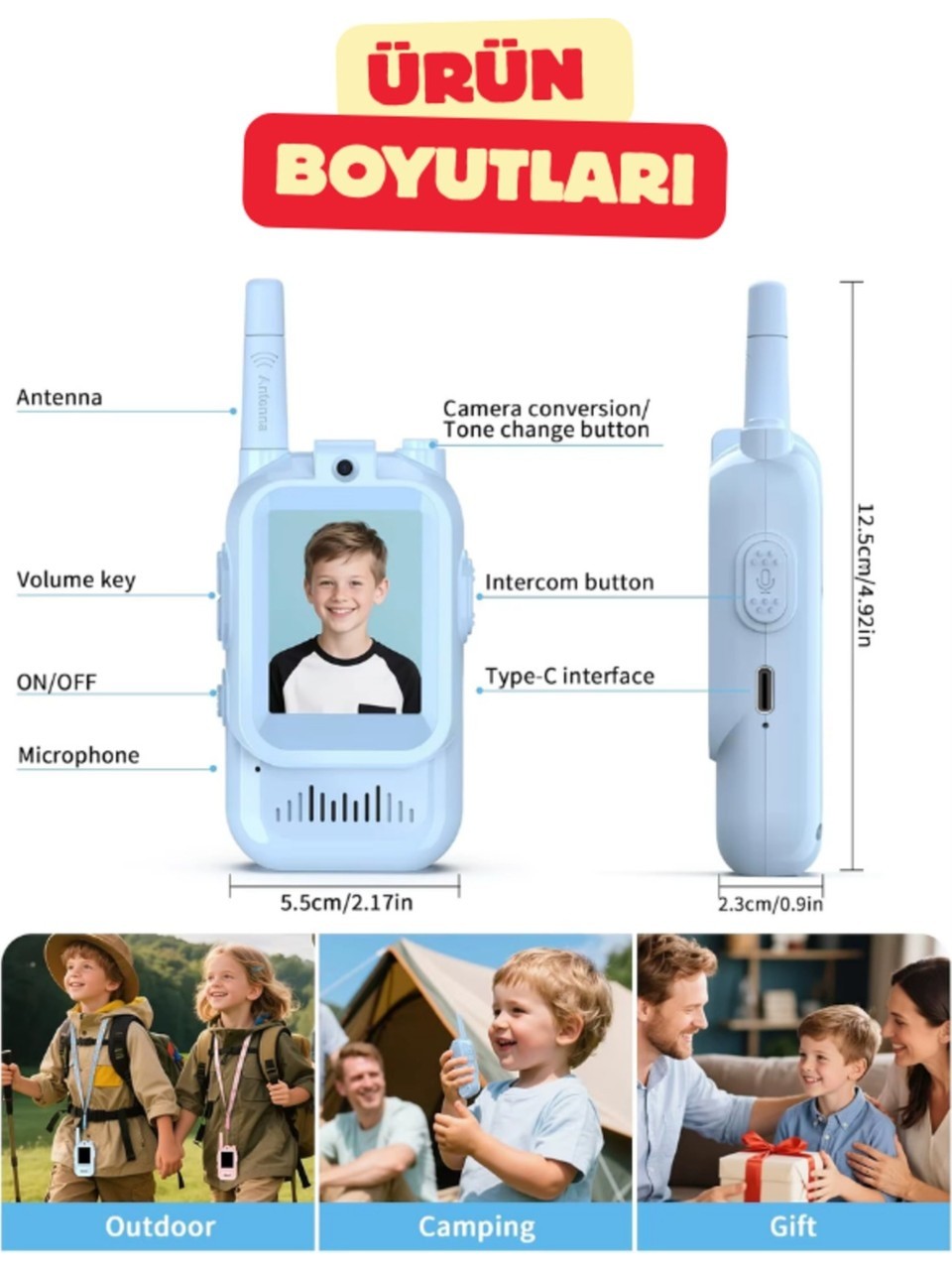 KATJMER KJ-CT001 AKILLI ÇOCUK TELSİZİ SMART GÖRÜNTÜLÜ KONUŞMA 4 FARKLI SES