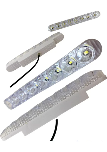GÜNDÜZ LED DAYTIME TAKIM PLASTİK 8 LEDLİ BEYAZ 15CM  