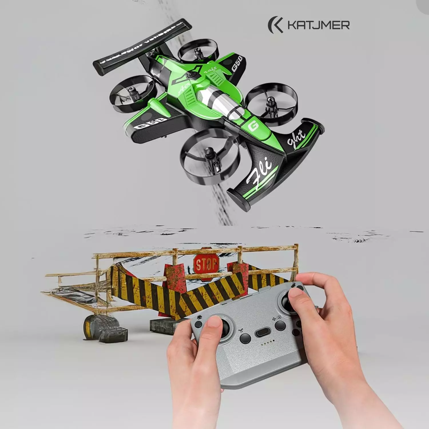 KATJMER G58 ARABA/UÇAK FLYİNG CLUB DAYANIKLI KÖPÜK GÖVDELİ 2.4GHZ KUMANDALI OYUNCAK(3BATARYA)