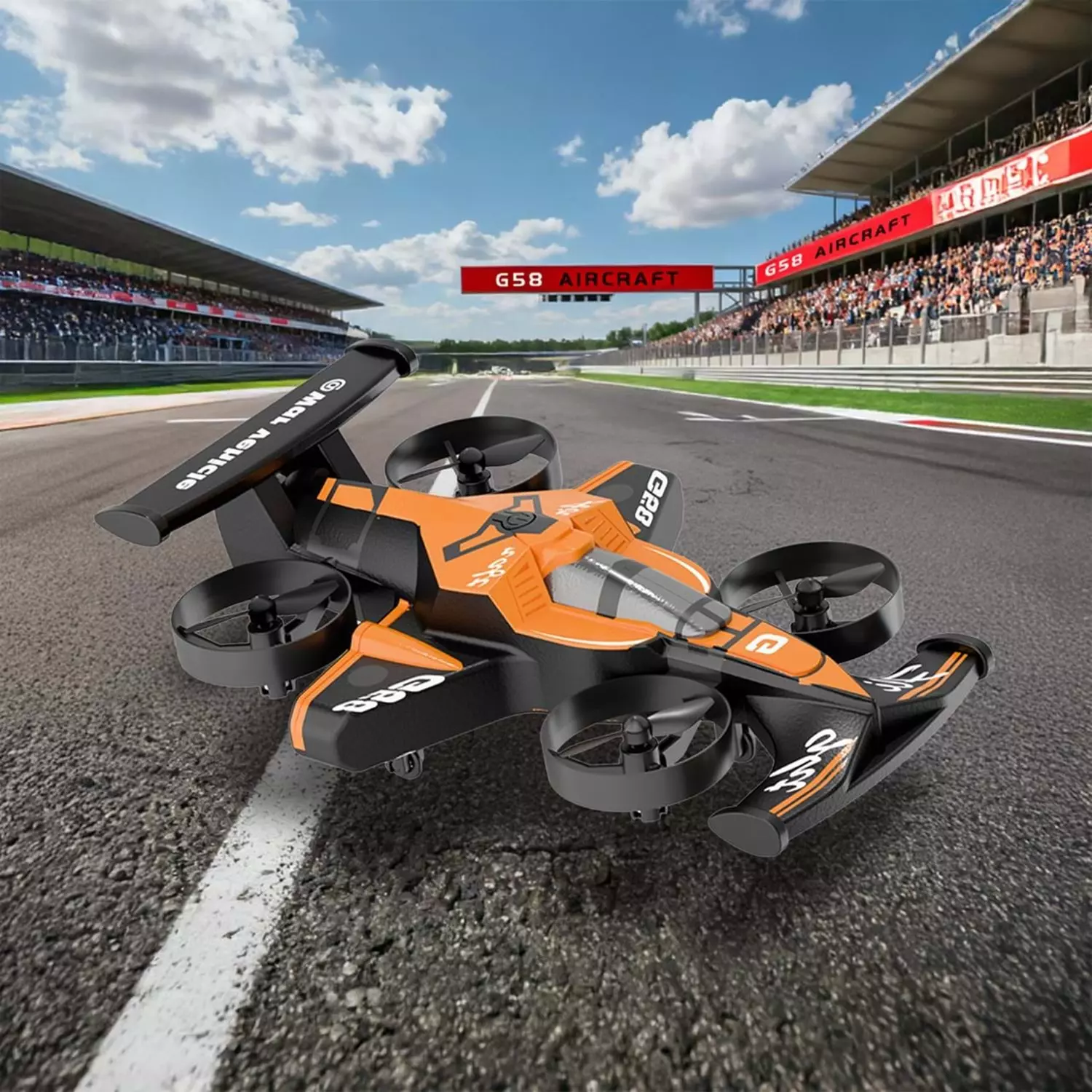 KATJMER G58 ARABA/UÇAK FLYİNG CLUB DAYANIKLI KÖPÜK GÖVDELİ 2.4GHZ KUMANDALI OYUNCAK(3BATARYA)