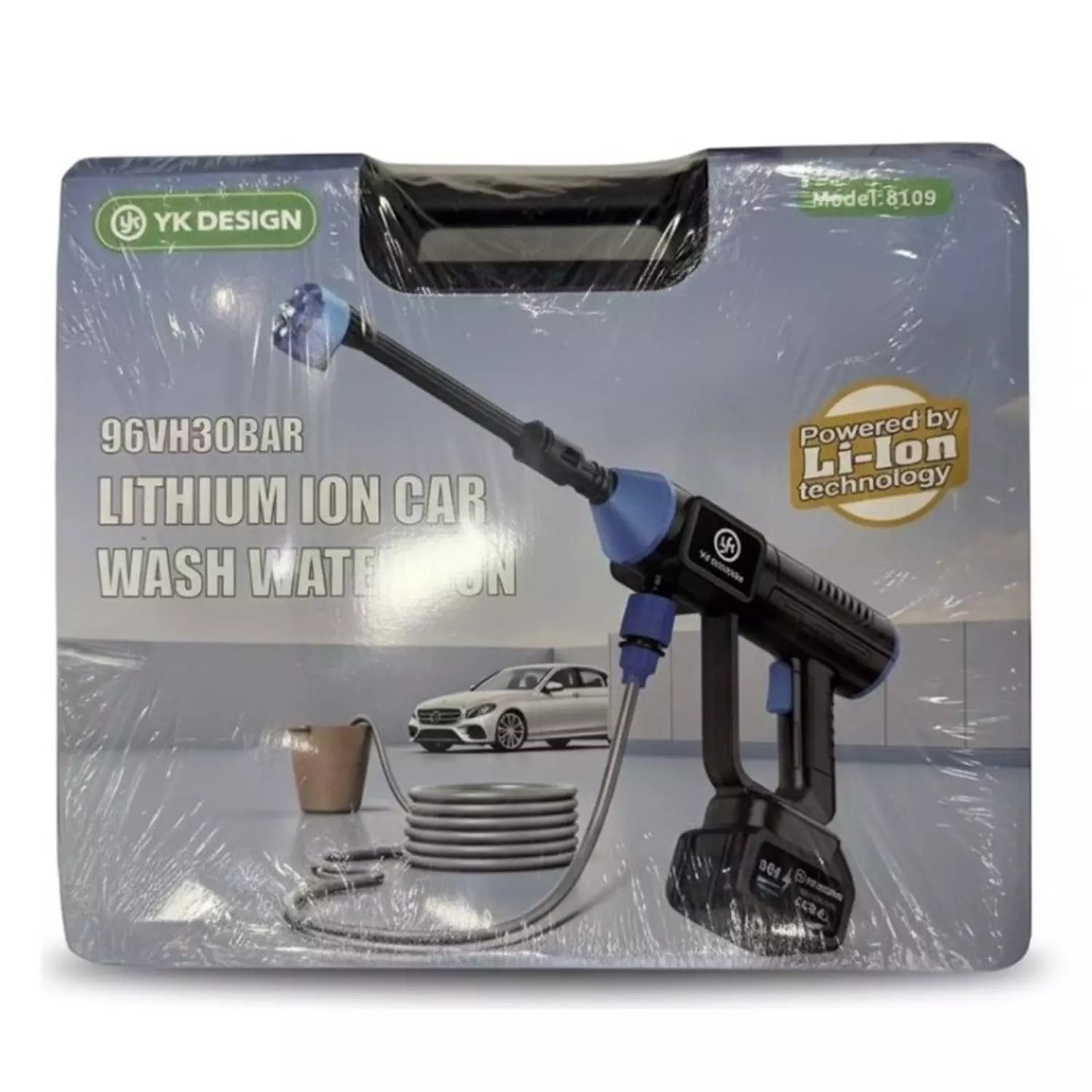 YK DESİGN 8109 Lİ-ON TEKNOLOJİ 96V 30 BAR KÖPÜK PÜSKÜRTME HAZNELİ SU ÇEKEBİLEN ARAÇ YIKAMA MAKİNESİ