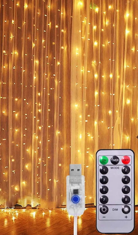 LEDİSON 3X1 PERİ PERDE LED USB KUMANDALI USB GİRİŞLİ