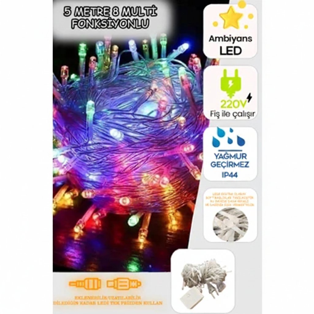 SULED RGB LED 5 METRE FİŞLİ KABLO PİRİNÇ 