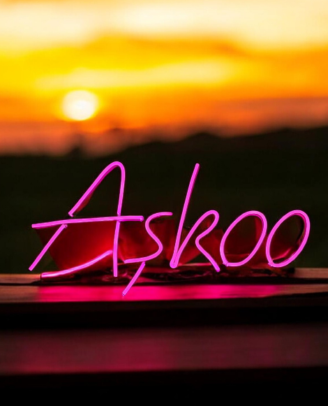 AŞKOO YAZILI ÖZEL ÖLÇÜ NEON TABELA 16X37 CM 