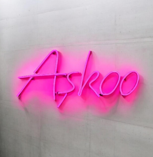 AŞKOO YAZILI ÖZEL ÖLÇÜ NEON TABELA 16X37 CM 