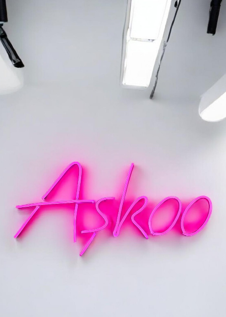 AŞKOO YAZILI ÖZEL ÖLÇÜ NEON TABELA 16X37 CM 