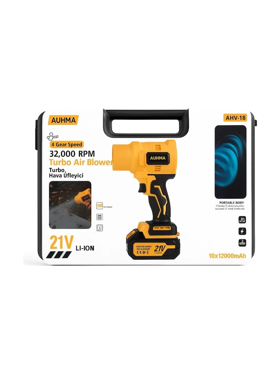 CARBOON AY08 32.000RPM AHV-18 HAVA ÜFLEYİCİ TURBO FAN