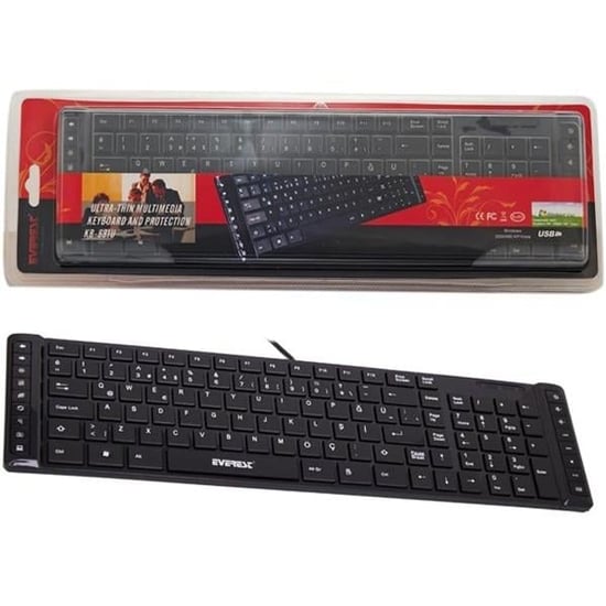 ERVEREST KB-881U KABLOLU  KLAVYE İNCE SİLİM KASA 