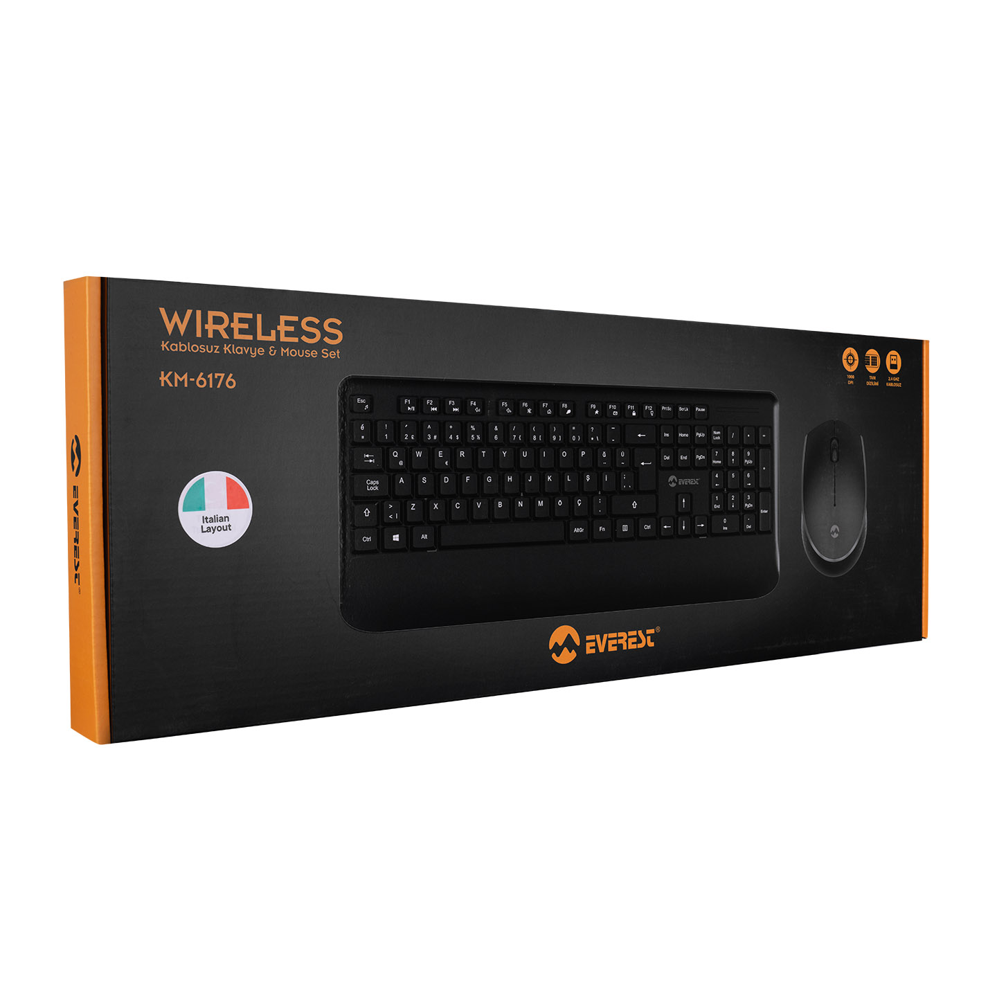 EVEREST KM-6176 KABLOSUZ KLAVYE MOUSE