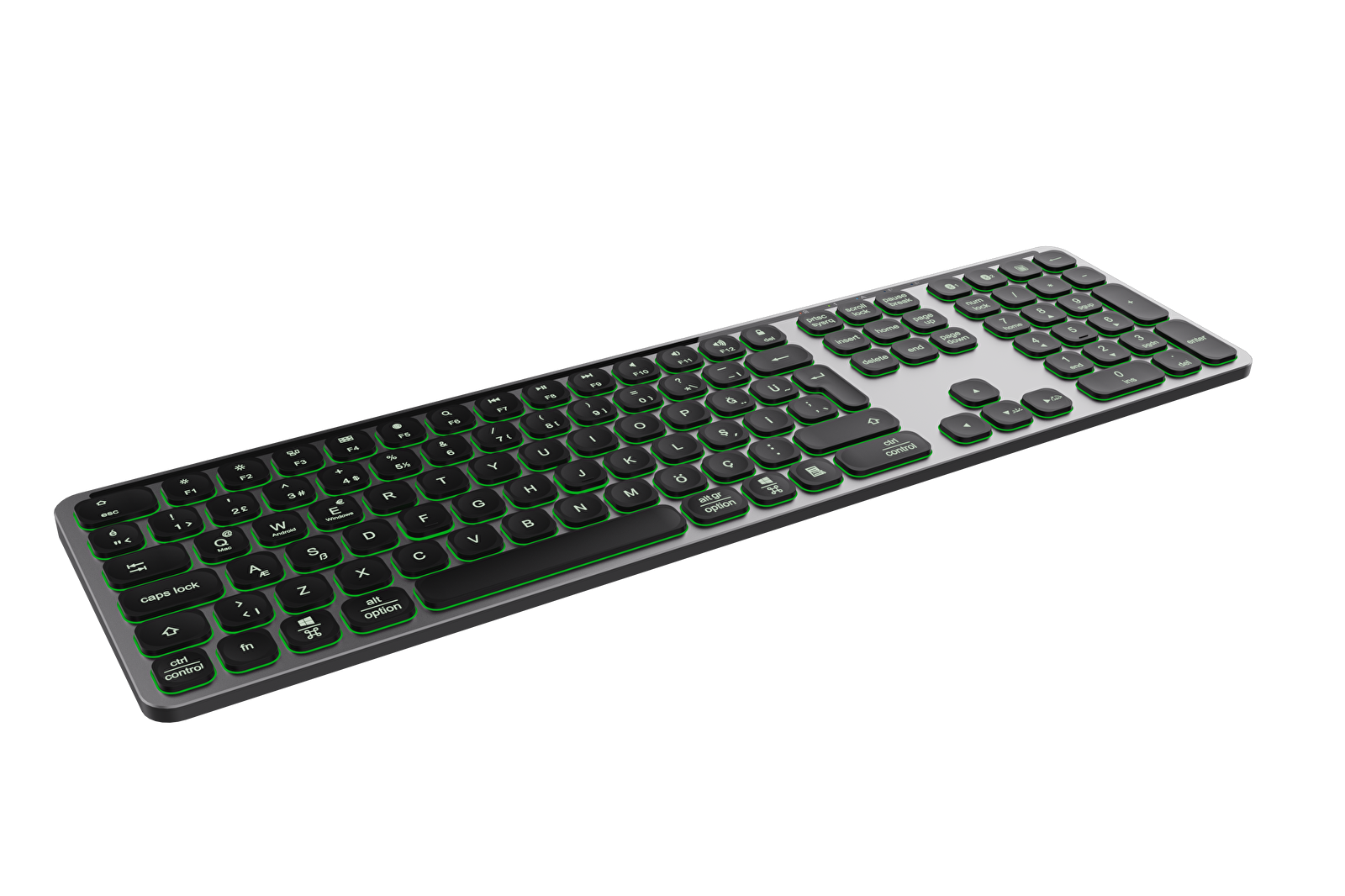 MONSTER PUSAT ALİMİNYUM KASA IŞIKLI RGB TYPEC ŞARJLI KLAVYE 