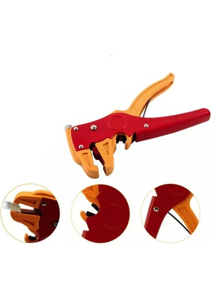 TOOLS KABLO SOYUCU PENSE KOLAY KABLO SIYIRICI PENSE KABLO SOYMA SARI KIRMIZI 