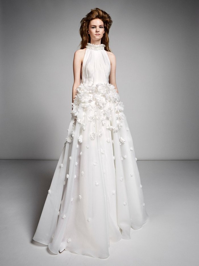 ethereal millefeuille flower gown  dress photo