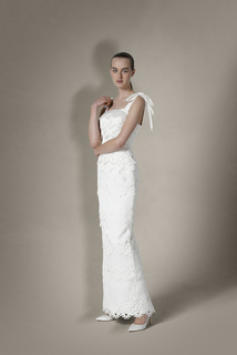 graphic broiderie anglais column dress photo 2