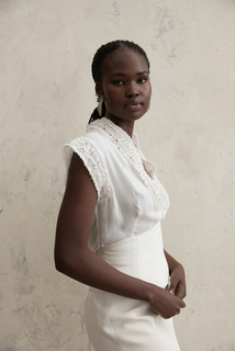 violet blouse dress photo 2