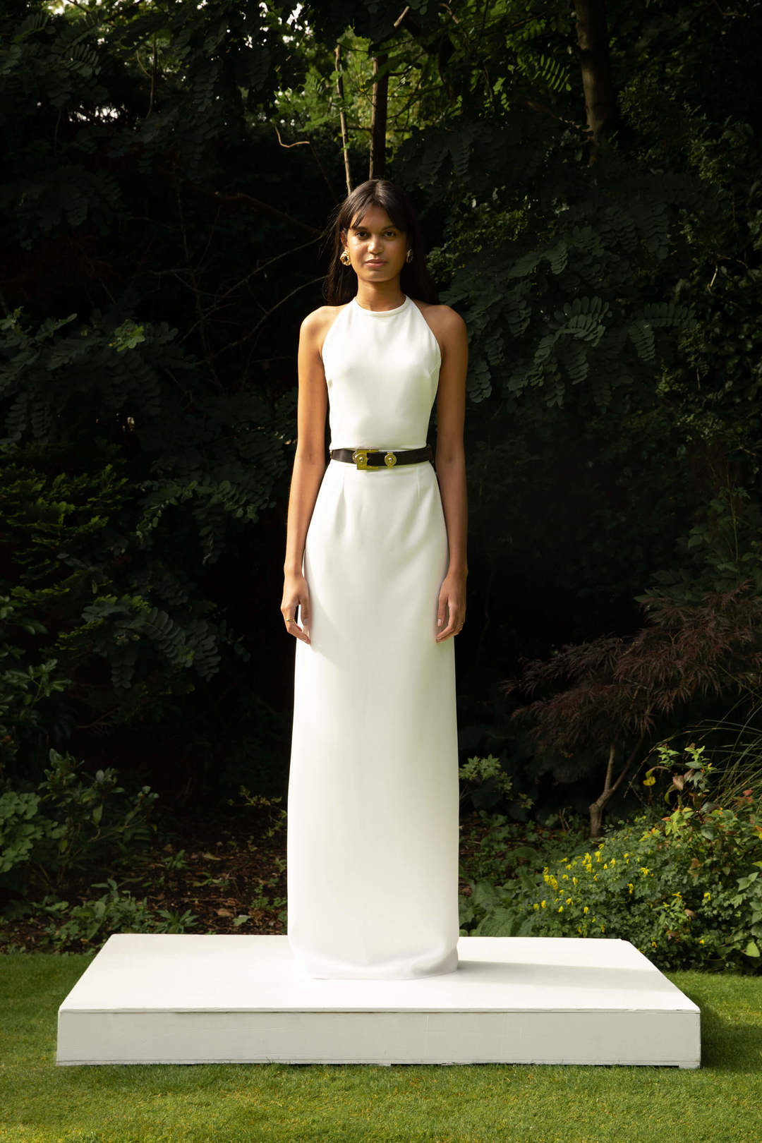 style 028 // silk halter + syle 029 // column skirt dress photo